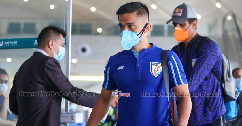 Indian Football Team lands Kathmandu for friendlies