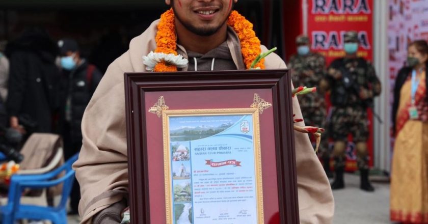 Anjan Bista bags best footballer award