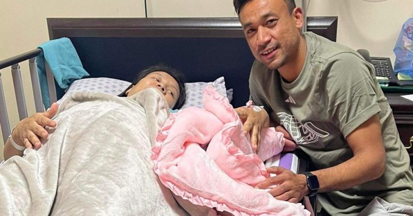 Machhindra FC’s skipper Sujal Shrestha blessed with baby girl