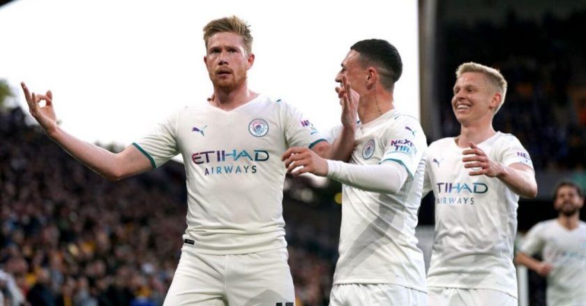 De Bruyne propels Man City closer to Premier League title