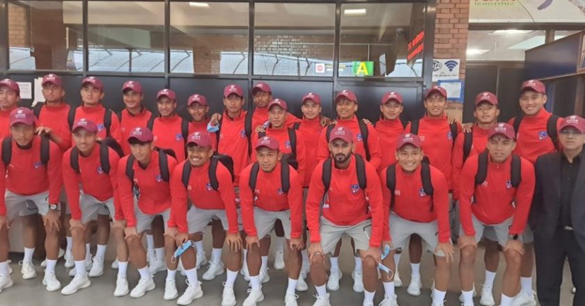 Nepali football team off to Qatar