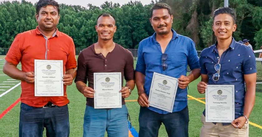 Shrestha, Khawas felicitated in USA