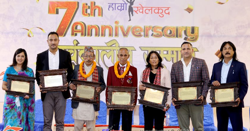 Seven Supreme Athletes honored on HamroKhelkud’s Seventh Anniversary