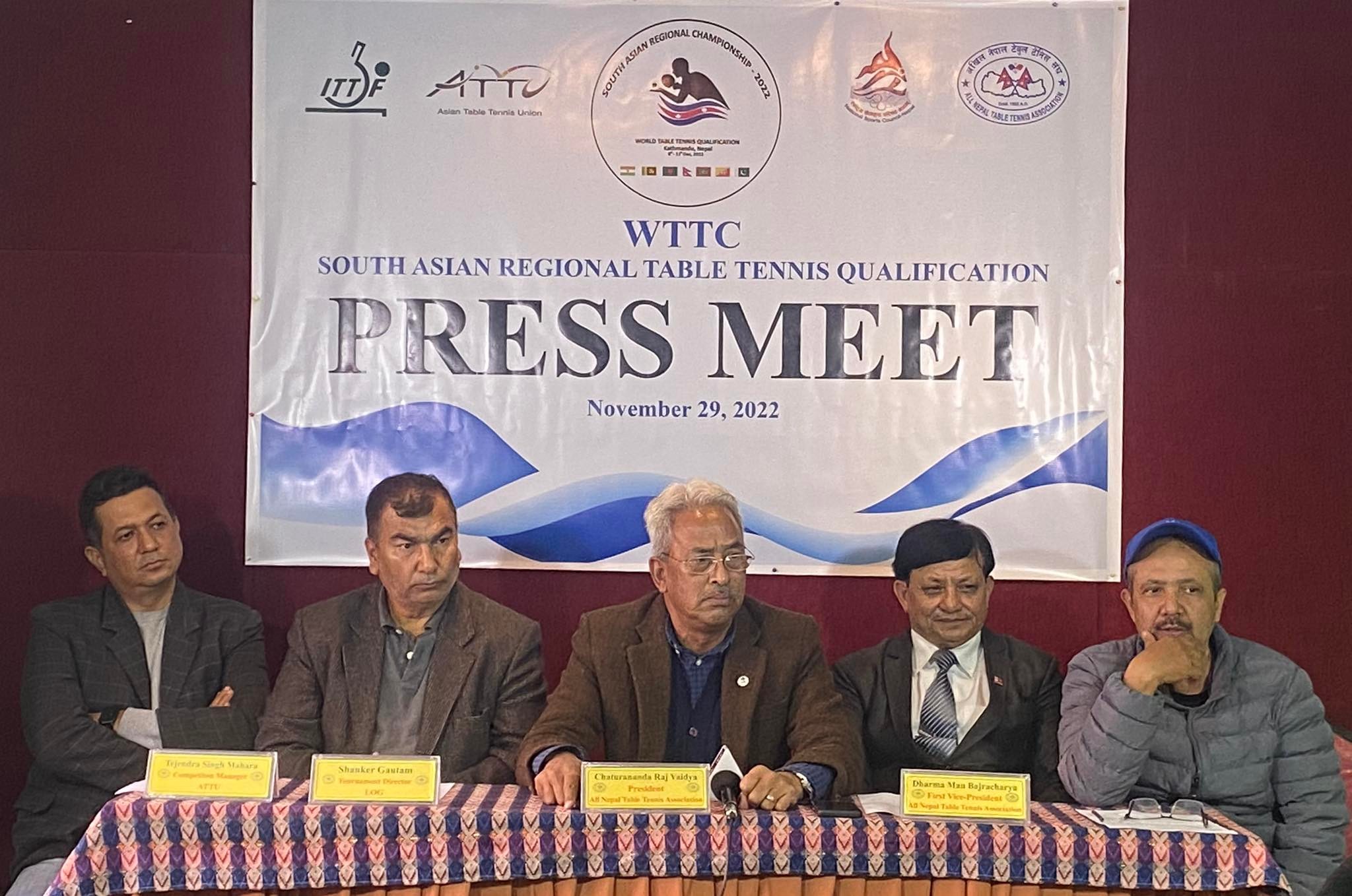 South Asian Regional Table Tennis Qualification to be held in Kathmandu HamroKhelkud