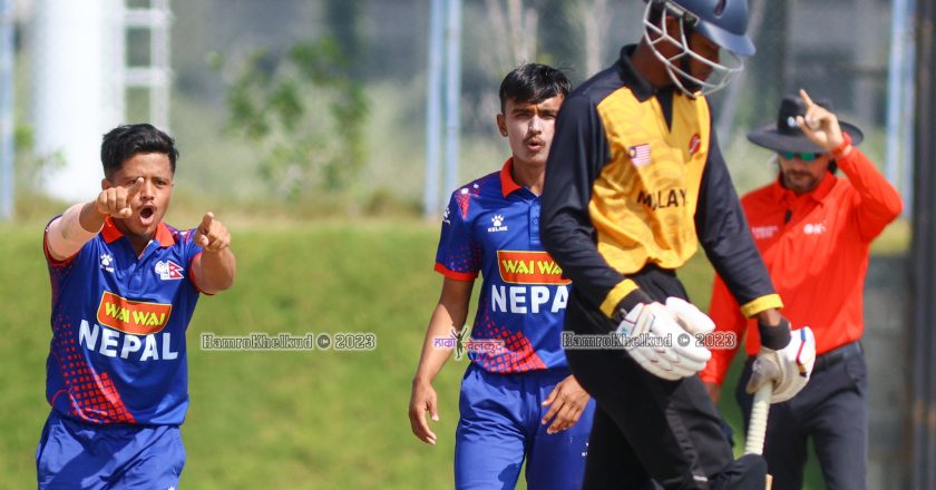 Nepal trounces Malaysia by 10 wickets